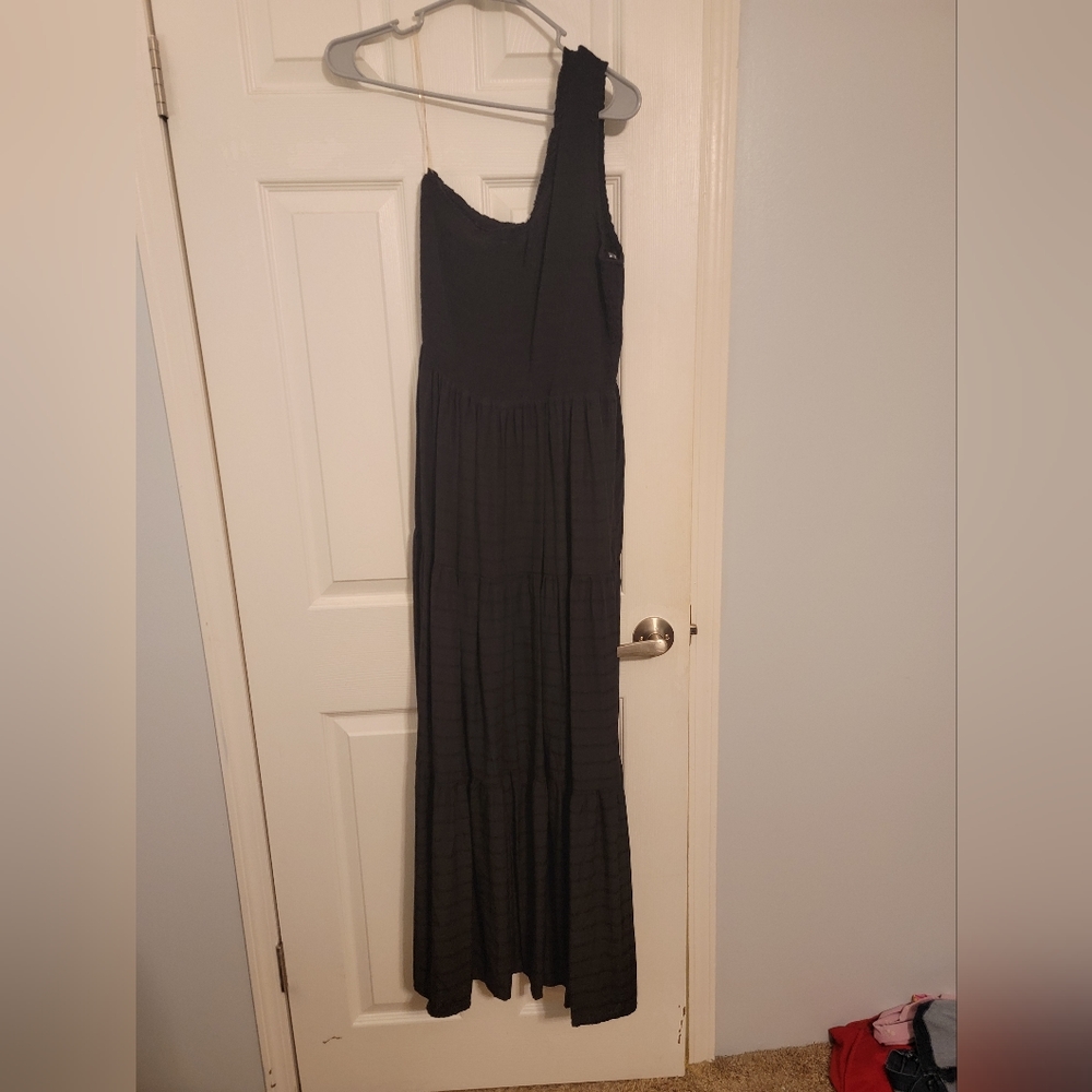 One shoulder dress, black, boutique purchase